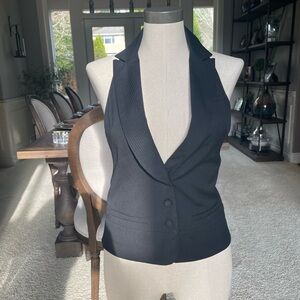 Black Halter Vest